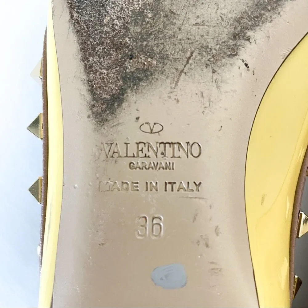 VALENTINO Garavani Rockstud Flats Yellow Lavender Purple - Picture 5 of 7